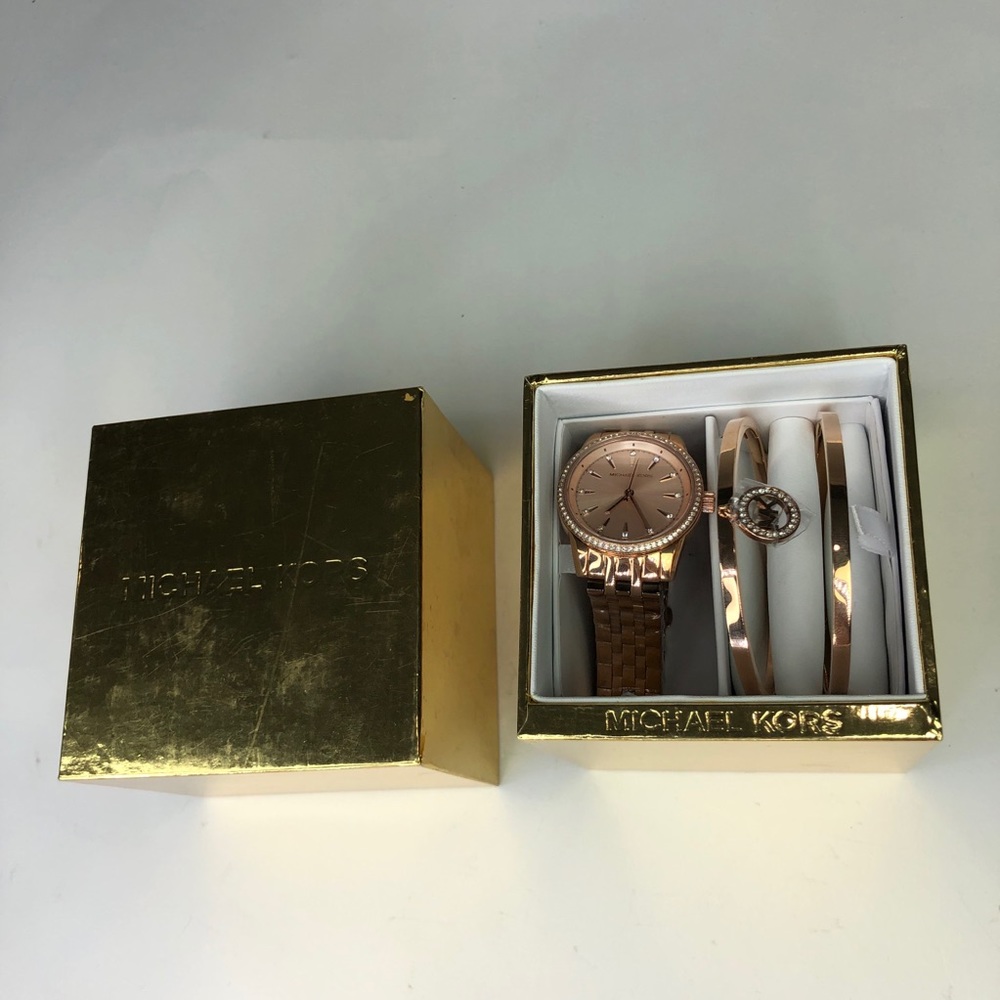 Michael Kors Ritz Rose Three-Hand Rose Gold-Tone - Picture 3 of 14
